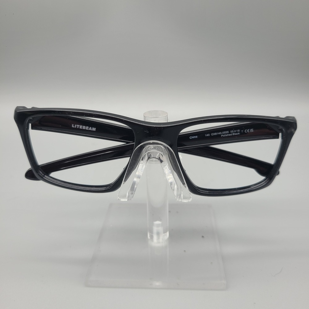 Oakley Litebeam Polished Black Eyeglasses Frames OX8140-0555 55-18 140 Mens